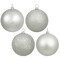 3 in. Silver Splendor 4 Finish Assorted Color Ornament - 32 per Box